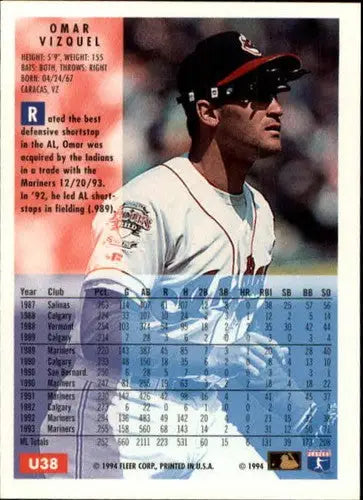 Omar Vizquel baseball card from Fleer Update 1994 with original gloss and vibrant colors