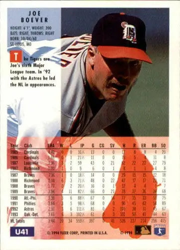 Joe Boever baseball card from 1994 Fleer Update with original gloss Mariners
