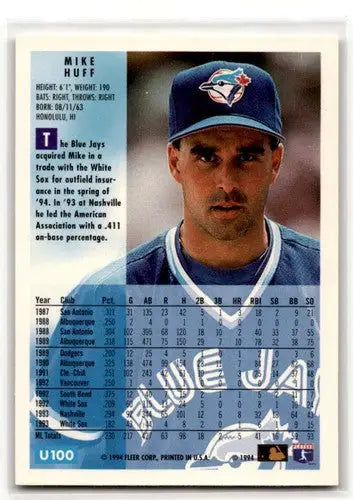 1994 Fleer Update #U100 Mike Huff Toronto Blue Jays Baseball Cards ID:53128 - Baseball Card Single