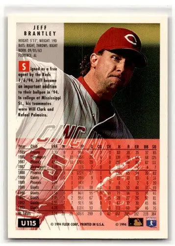 1994 Fleer Update #U115 Jeff Brantley Cincinnati Reds Baseball Cards ID:53151 - Baseball Card Single