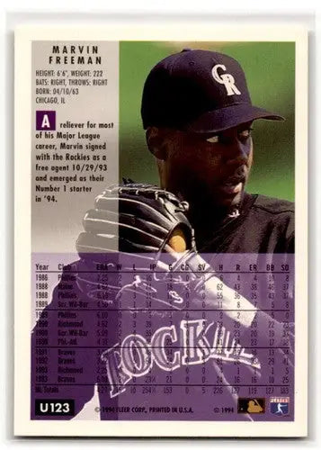 1994 Fleer Update #U123 Marvin Freeman Colorado Rockies Baseball Car ID:53139 - Baseball Card Single