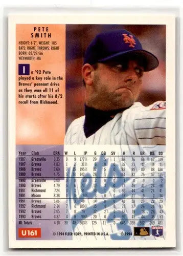 1994 Fleer Update #U161 Pete Smith New York Mets Baseball Cards ID:53154 - Baseball Card Single