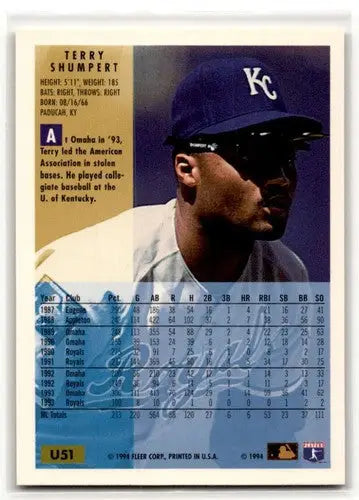 1994 Fleer Update #U51 Terry Shumpert Kansas City Royals Baseball Ca ID:53199 - Baseball Card Single