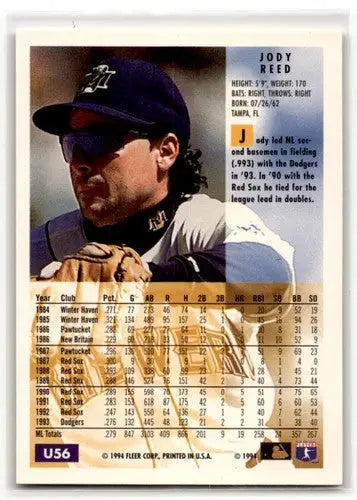 1994 Fleer Update #U56 Jody Reed Milwaukee Brewers Baseball Cards ID:53194 - Baseball Card Single