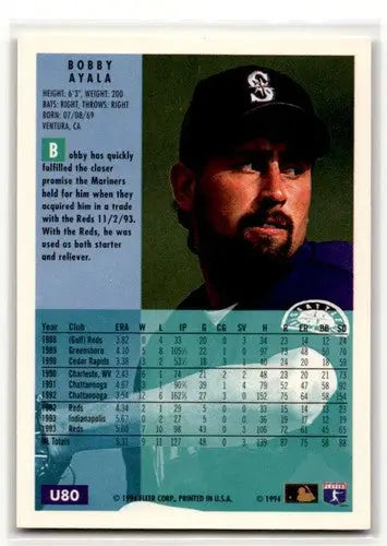 1994 Fleer Update #U80 Bobby Ayala Seattle Mariners Baseball Cards ID:53124 - Baseball Card Single