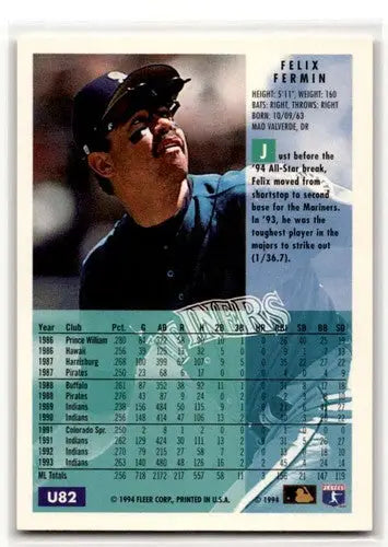 1994 Fleer Update #U82 Felix Fermin Seattle Mariners Baseball Cards ID:53179 - Baseball Card Single