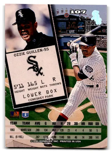 1994 Leaf #107 Ozzie Guillen NM-MT White Sox ID:72045 - Baseball Card Single