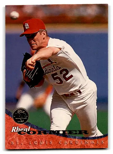 Original gloss baseball card of Rheal Cormier featuring the mint Cardinals ID:71701