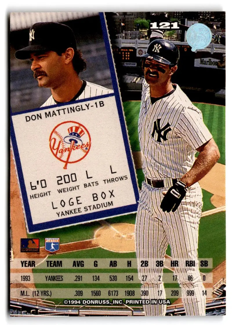 1994 Leaf #121 Don Mattingly - Baseball Card Single