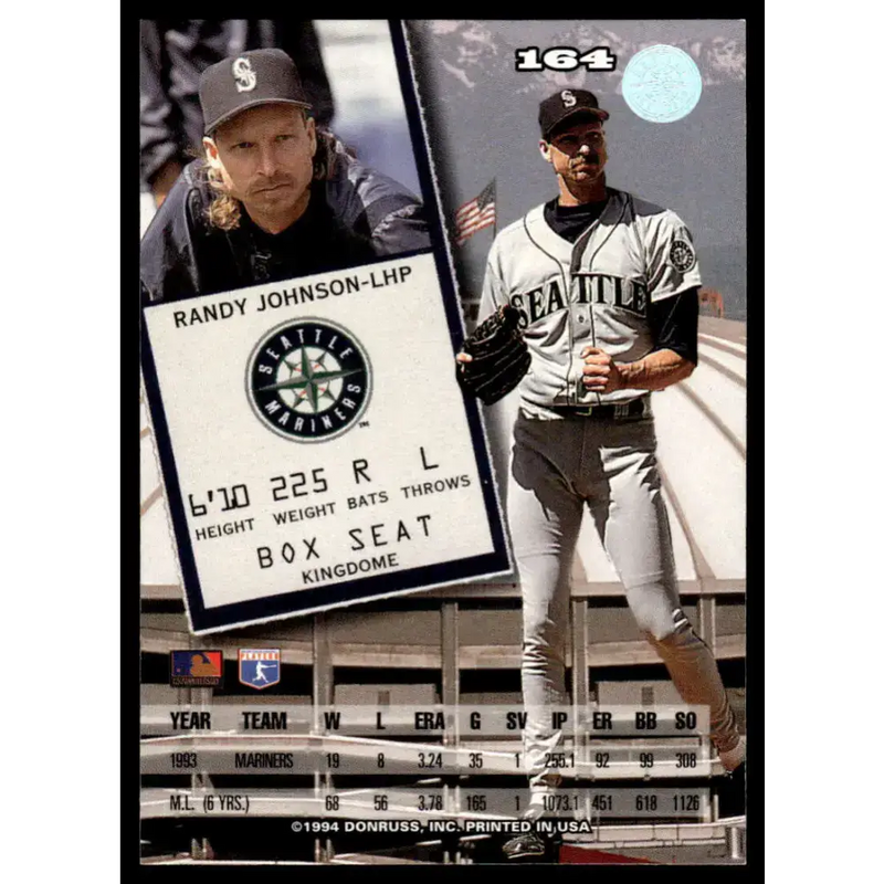 1994 Leaf #164 Randy Johnson NM-MT Seattle Mariners Baseball Card - Baseball Card Single