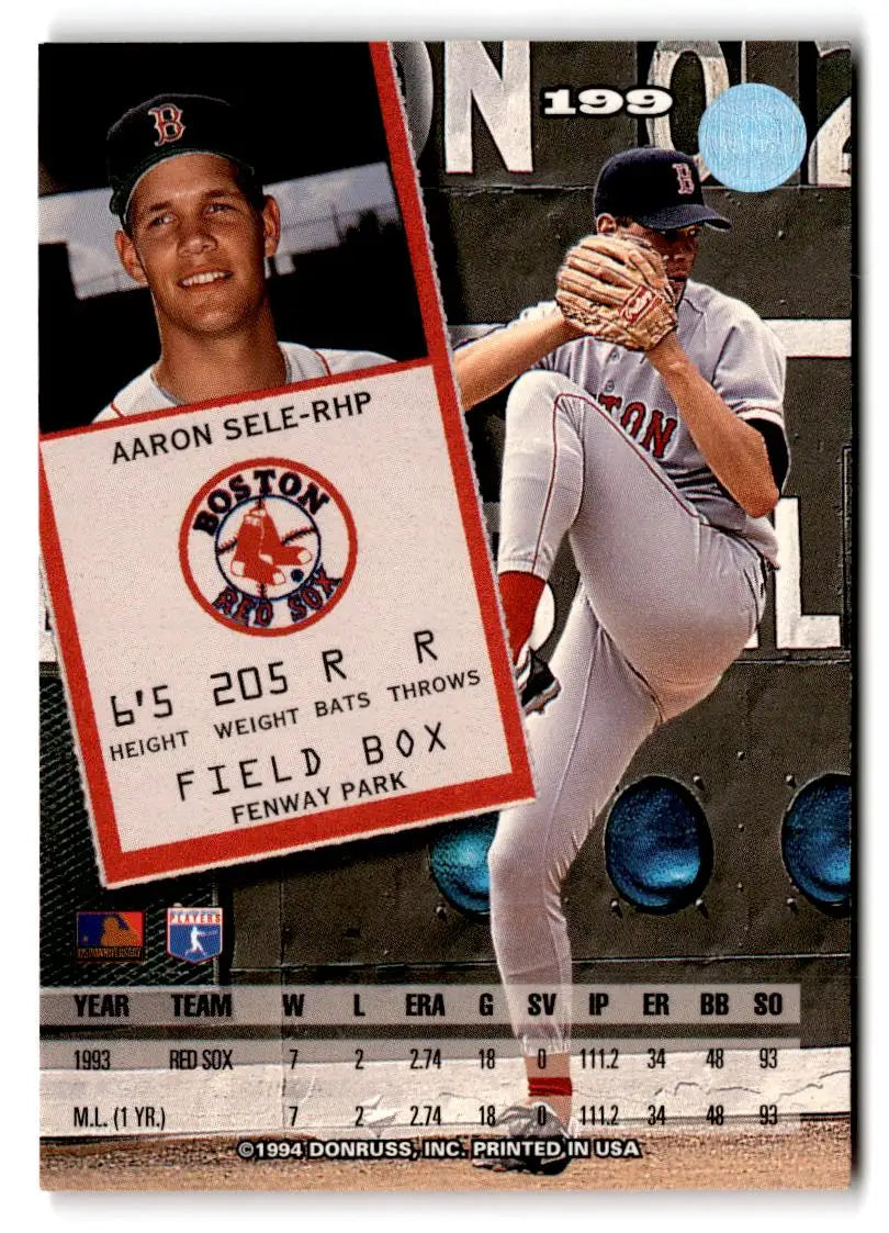 1994 Leaf #199 Aaron Sele - Baseball Card Single