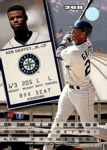 1994 Leaf #368 Ken Griffey Jr. NM Near Mint Mariners ID:81974 - Baseball Card Single