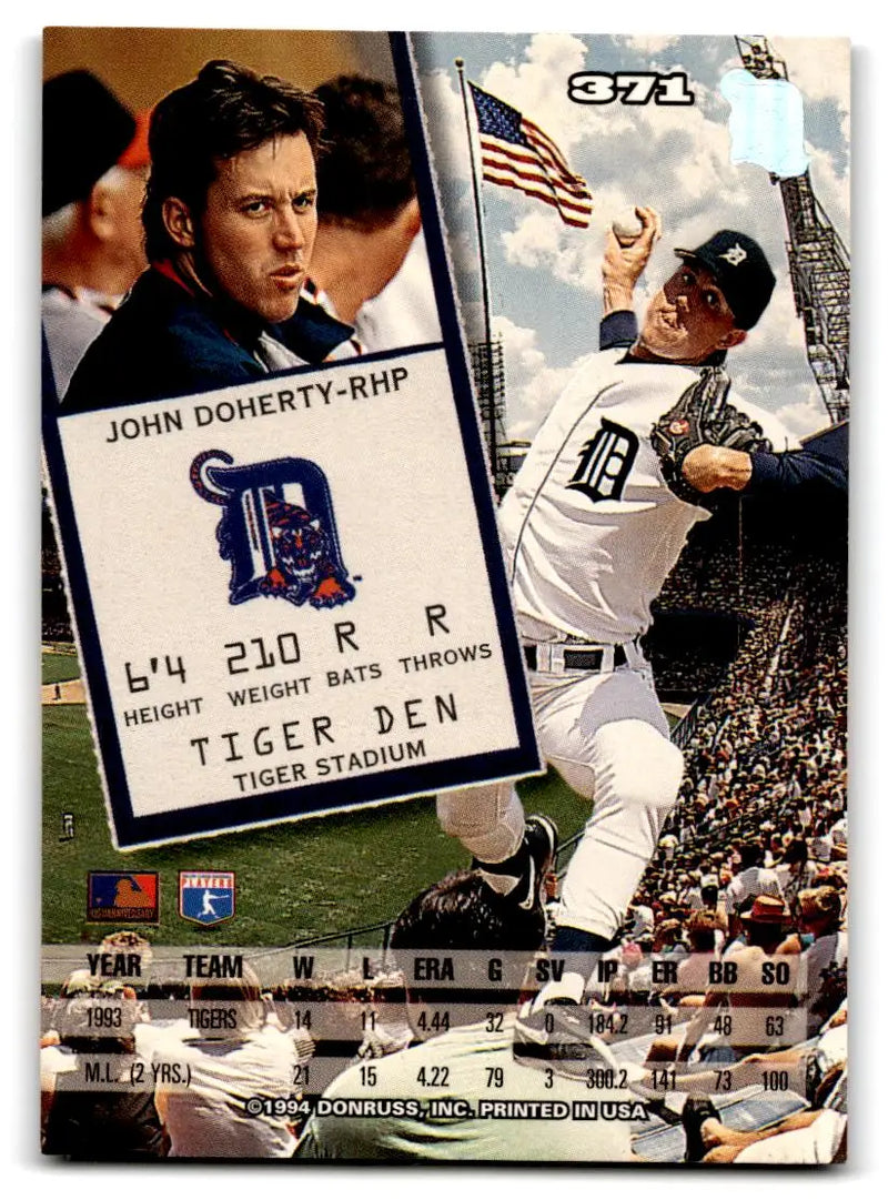 1994 Leaf #371 John Doherty - Baseball Card Single