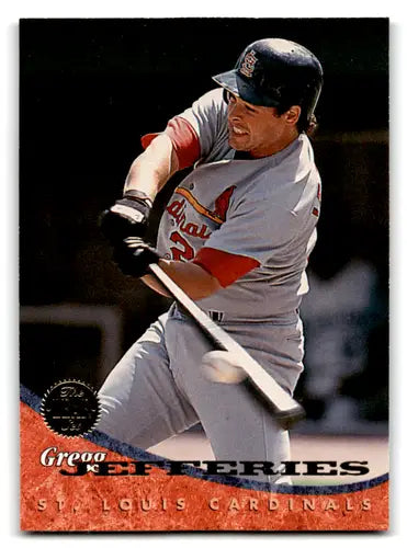 Gregg Jefferies baseball card with original gloss, Gregg Jefferies NM-MT condition
