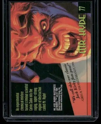 1994 Marvel Masterpieces Mr. Hyde #77 - Comic Book