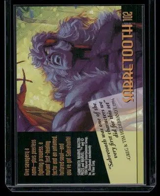 1994 Marvel Masterpieces Sabretooth #102 - Marvel Card Single