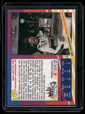 1994 Maxx Dale Earnhardt #155 Auto Racing - Racing Card Single