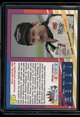 1994 Maxx Dale Earnhardt #185 Auto Racing - Racing Card Single