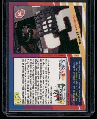 1994 Maxx Premier Plus Dale Earnhardt #183 Auto Racing - Racing Card Single