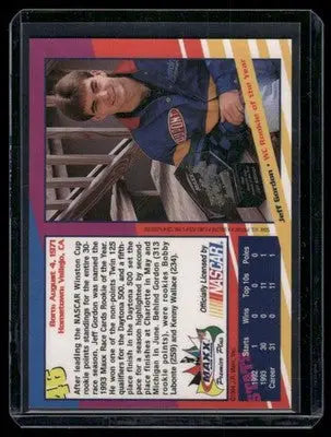 1994 Maxx Premier Plus Jeff Gordon #46 Auto Racing - Racing Card Single