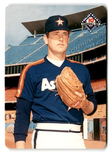 Nolan Ryan Farewell baseball card from the 1994 Mother’s Cookies collection