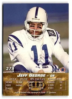 1994 Pacific #379 Jeff George - Football Card Single