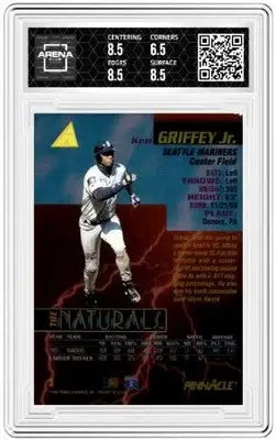 Graded baseball card of Ken Griffey Jr from 1994 Pinnacle Ken Griffey series
