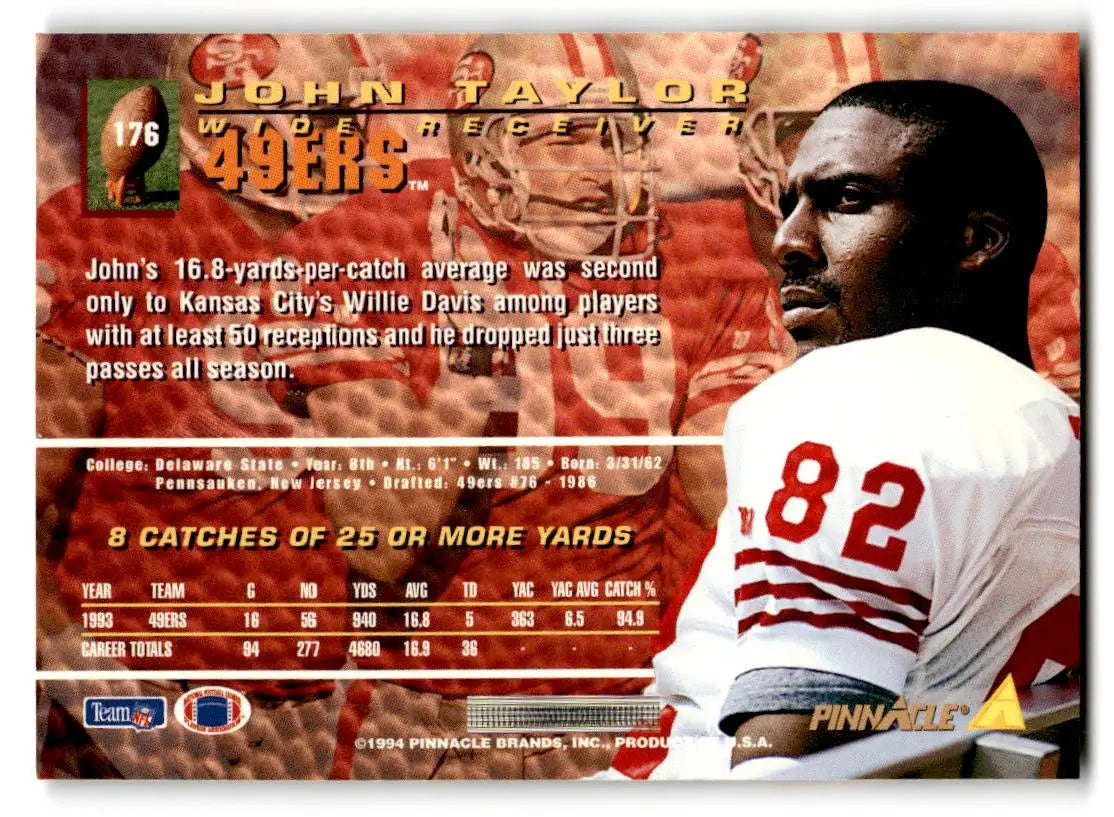 1994 Pinnacle #176 John Taylor - Football Card Single