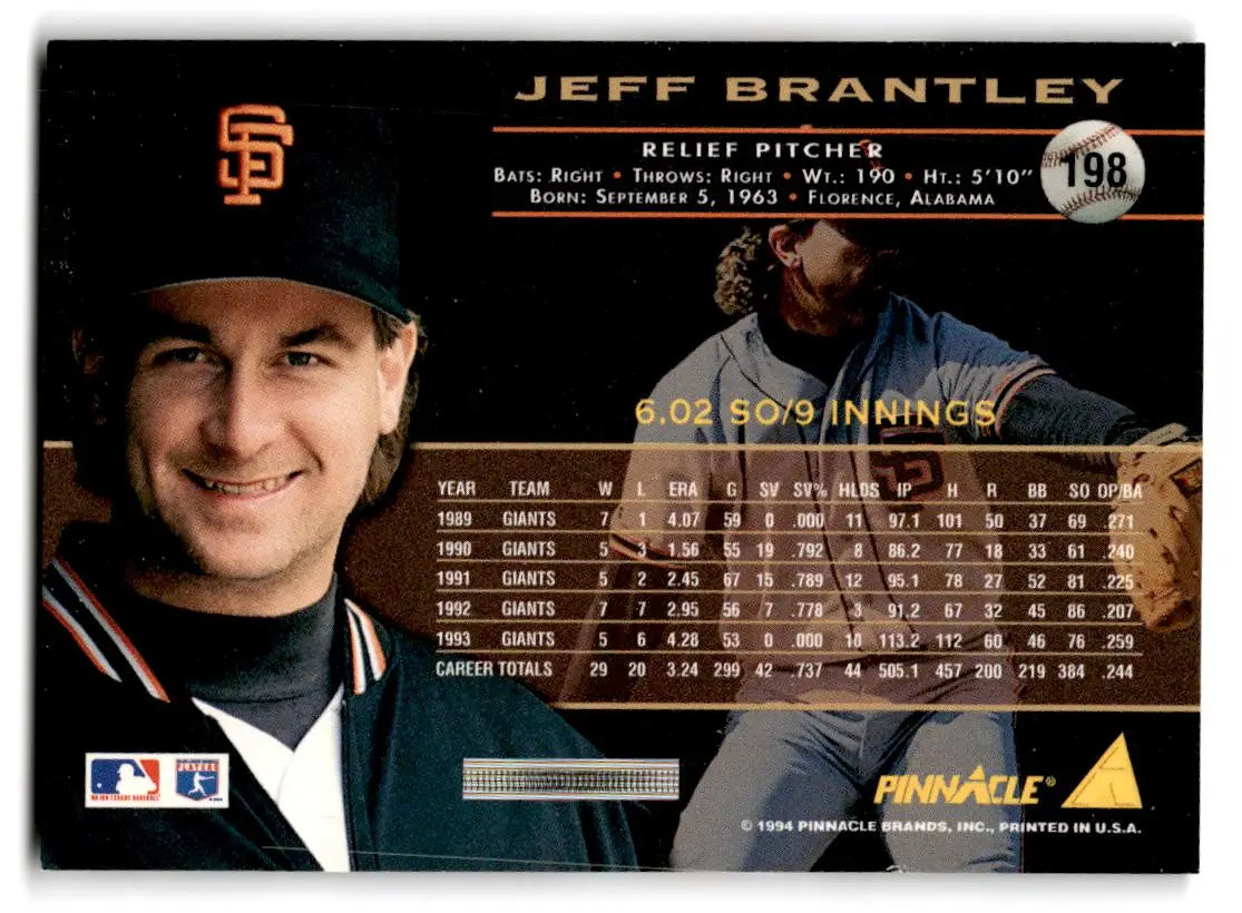 1994 Pinnacle #198 Jeff Brantley - Baseball Card Single
