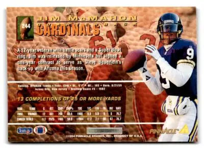 1994 Pinnacle #244 Jim McMahon - Football Card Single