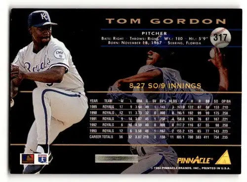 1994 Pinnacle #317 Tom Gordon NM ID:47267 - Baseball Card Single