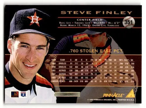 1994 Pinnacle #351 Steve Finley NM ID:47271 - Baseball Card Single
