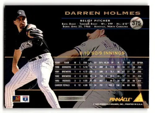 1994 Pinnacle #375 Darren Holmes NM ID:47283 - Baseball Card Single
