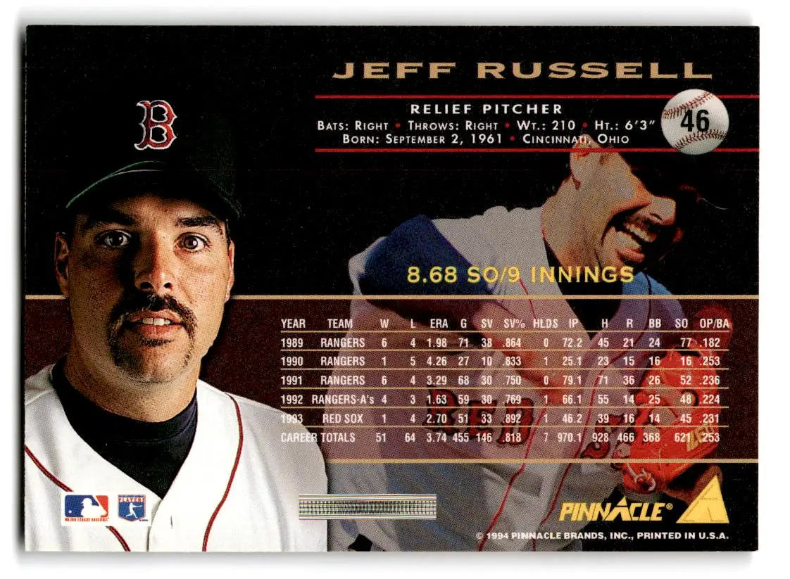 1994 Pinnacle #46 Jeff Russell - Baseball Card Single