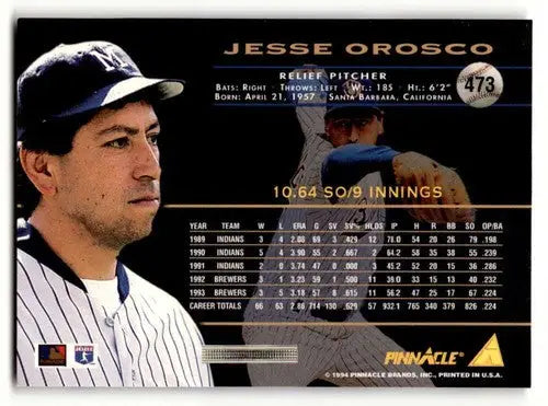 1994 Pinnacle #473 Jesse Orosco NM ID:47262 - Baseball Card Single