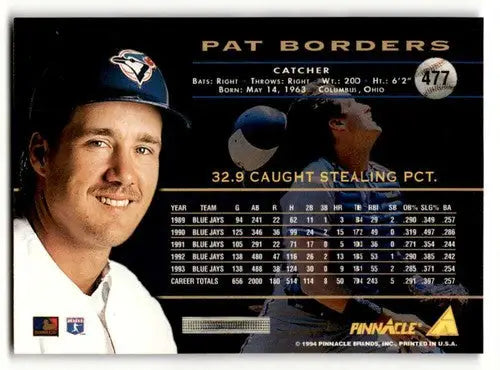 1994 Pinnacle #477 Pat Borders NM ID:47261 - Baseball Card Single