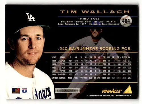 1994 Pinnacle #484 Tim Wallach NM ID:47265 - Baseball Card Single