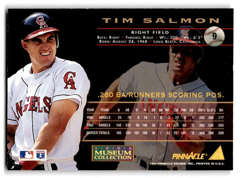 1994 Pinnacle #9 Tim Salmon Museum Collection - Baseball Card Single