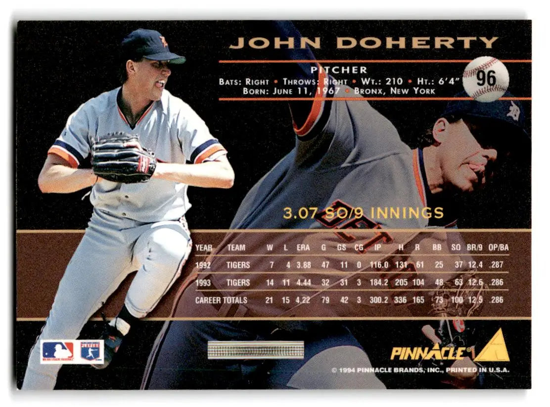1994 Pinnacle #96 John Doherty - Baseball Card Single