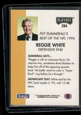 1994 Playoff Reggie White #284 Football - Football Card Single