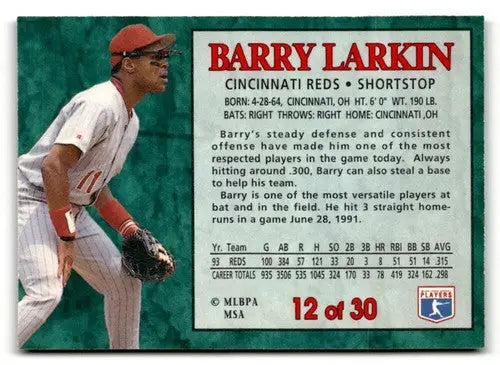 1994 Post Cereal #12 Barry Larkin NM ID:48679 - Baseball Card Single