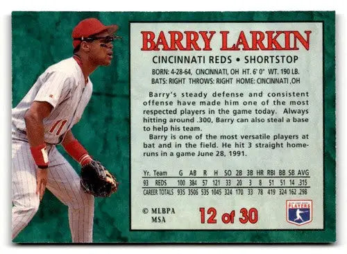 1994 Post Cereal #12 Barry Larkin NM ID:48738 - Baseball Card Single