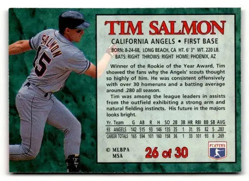 1994 Post Cereal #26 Tim Salmon NM ID:48693 - Baseball Card Single