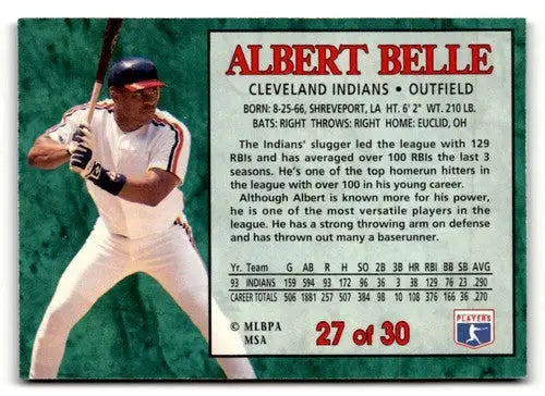 1994 Post Cereal #27 Albert Belle NM ID:48694 - Baseball Card Single