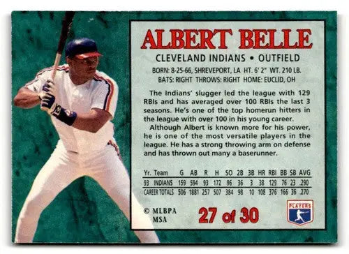 1994 Post Cereal #27 Albert Belle NM ID:48752 - Baseball Card Single