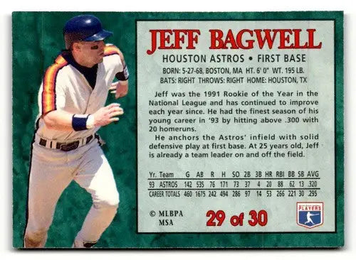 1994 Post Cereal #29 Jeff Bagwell NM ID:48696 - Baseball Card Single