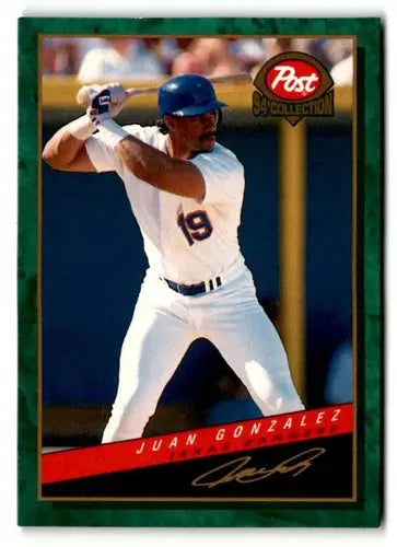 1994 Post Cereal #3 Juan Gonzalez NM ID:48700 - Baseball Card Single