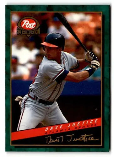 1994 Post Cereal #6 David Justice EX ID:48733 - Baseball Card Single