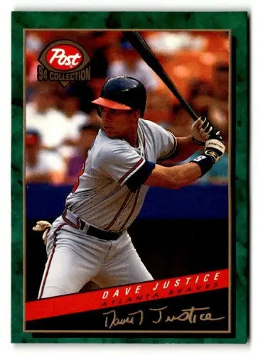 1994 Post Cereal #6 David Justice NM ID:48673 - Baseball Card Single
