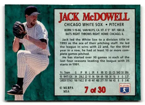 1994 Post Cereal #7 Jack McDowell NM ID:48704 - Baseball Card Single